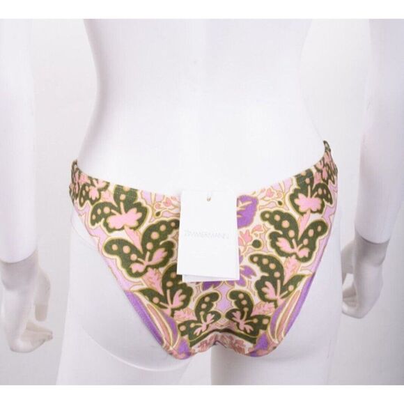 Zimmermann Womens Violet Printed Bikini Bottom Swim Suit AU 0 US 4 NWT - Picture 4 of 6